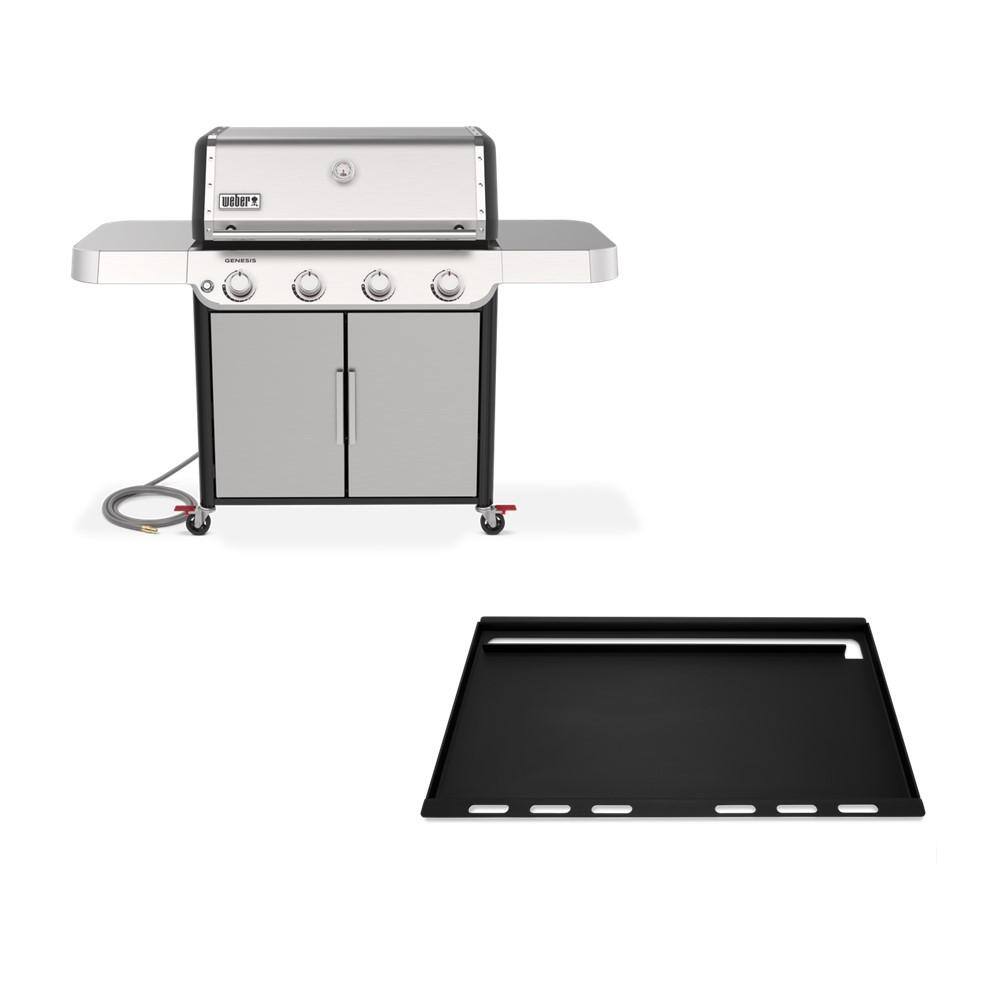 Weber Genesis S415 4Burner Natural Gas Grill in Stainless Steel with