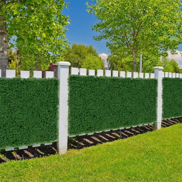 Costway 20 in. Plastic Faux Green Moss Panels Garden Fence with Insertable  Branches Stable X-Shaped Structure (Set of 12) HCST03008 - The Home Depot