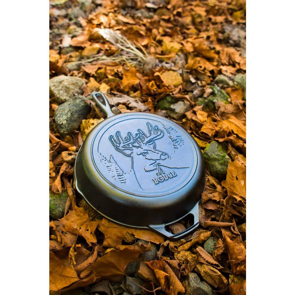 Lodge Wildlife Series Black Cast Iron 10.25" Deer Skillet