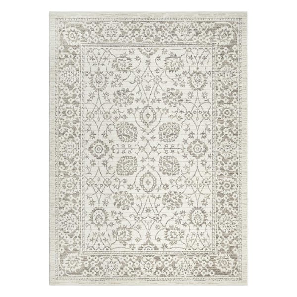 Concord Global Trading Nizza Collection Vase Ivory 8 ft. x 10 ft. Traditional Area Rug
