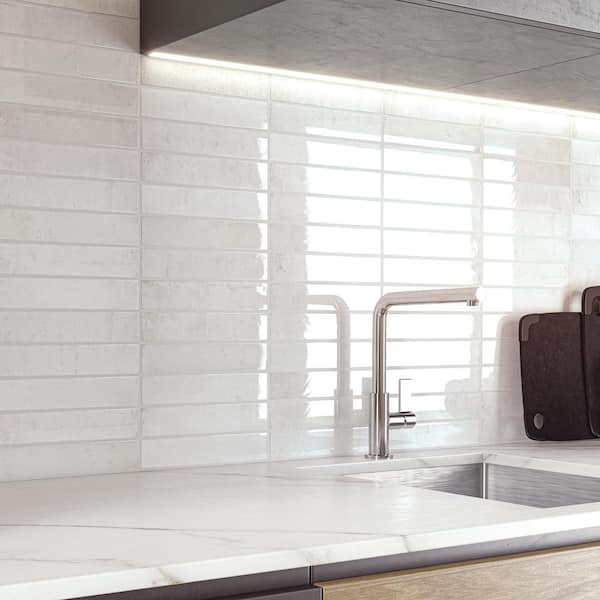 Stella La Perla 2 in. x 10 in. Glossy Ceramic Subway Wall Tile (5.16 sq. ft./Case)