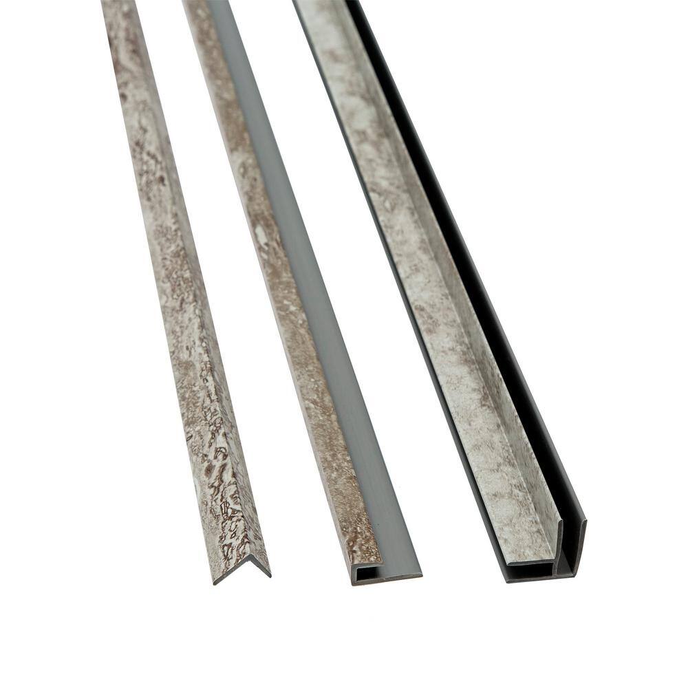 PALISADE Grecian Earth 94 in. Vinyl Backsplash Accessory Trim Kit 17301