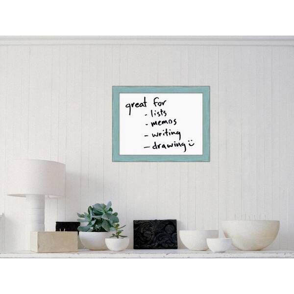 Amanti Art Country Sky Blue Wood 17.5 in. H x 22.5 in. W Framed Dry Erase Board