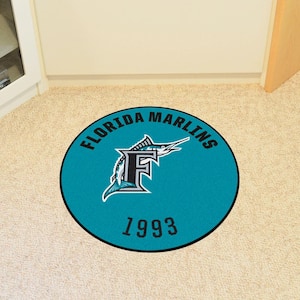 Florida Marlins Turquoise 2 ft. x 2 ft. Round Area Rug