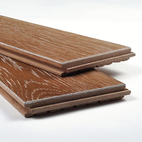 Blue Ridge Hardwood Flooring Charleston Sand Oak 3/4 in. Thick x 5 in. W Wire Brushed Solid Hardwood Flooring (20 sq. ft./Case)
