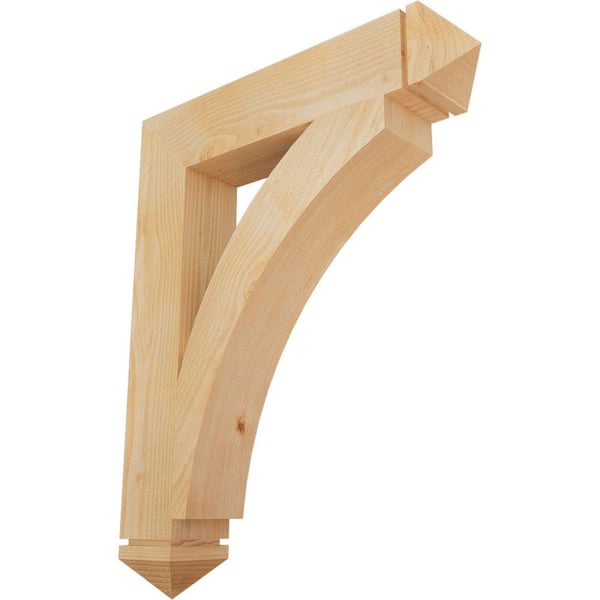 Ekena Millwork 6 in. x 40 in. x 32 in. Douglas Fir Thorton Arts and Crafts Rough Sawn Bracket