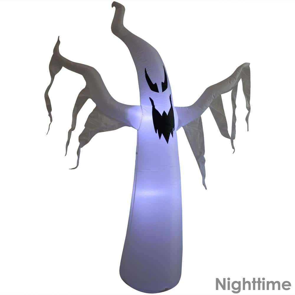 Sunnydaze 6.9 ft. H Diabolical Ghost Halloween Inflatable Outdoor ...