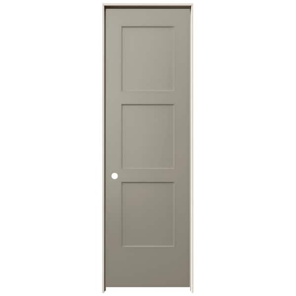 JELD-WEN 24 in. x 80 in. Birkdale Desert Sand Paint Right-Hand Smooth Hollow Core Molded Composite Single Prehung Interior Door