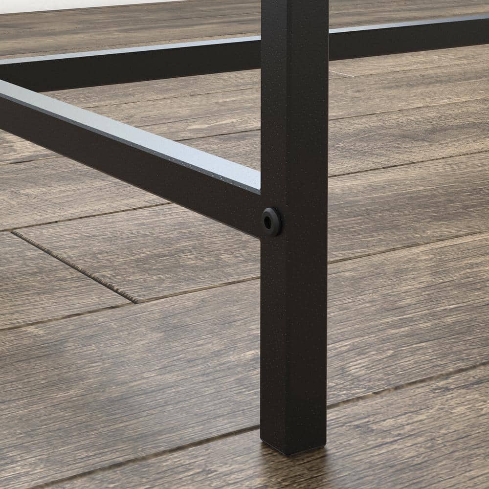 Sindoori Mango and Black Wood Writing Desk with Storage