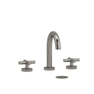 Riu 8 in. Widespread Double-Handle Bathroom Faucet with Drain Kit Included in Brushed Nickel
