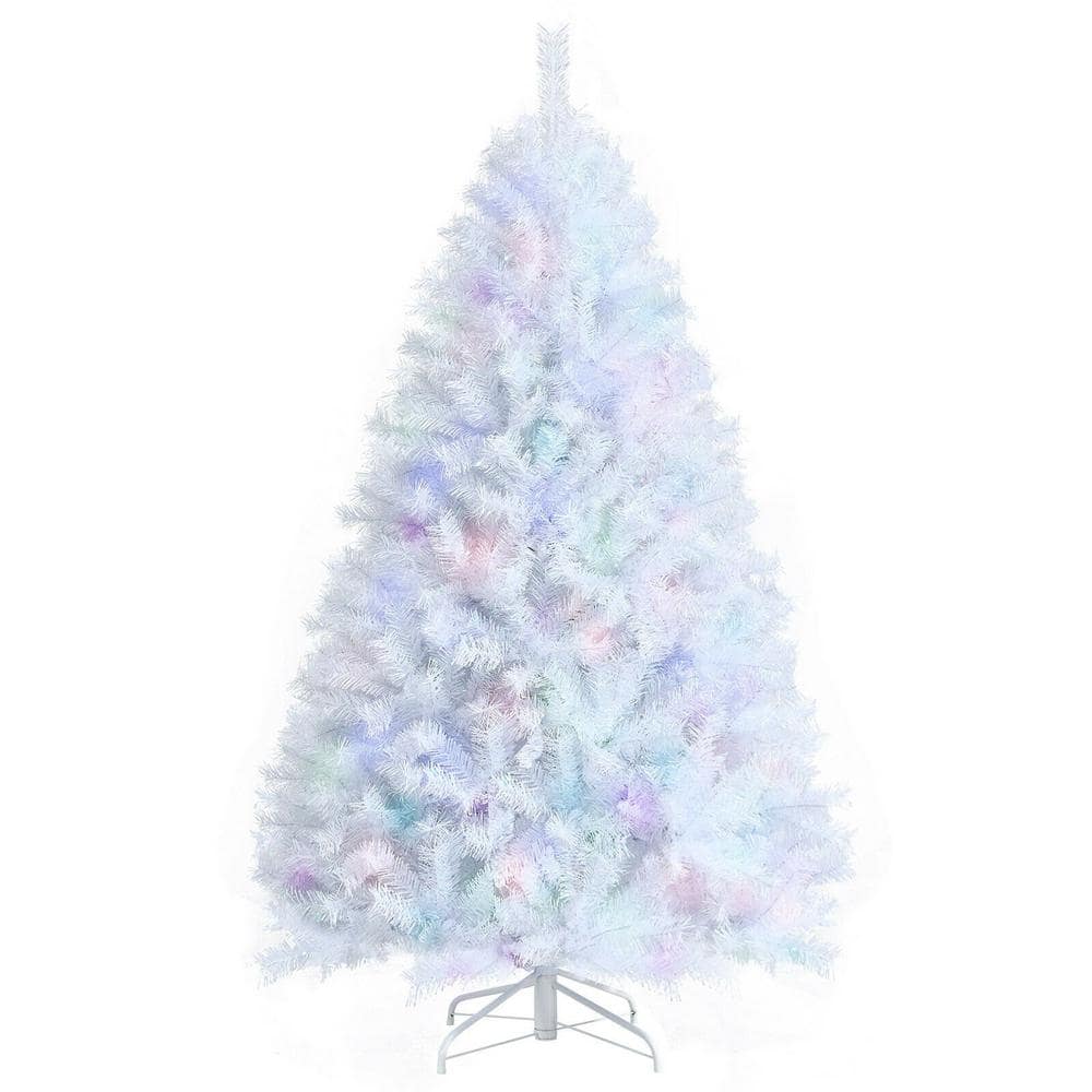 Northlight 4' Prelit Artificial Christmas Tree White Iridescent Pine -  Pink/purple Lights : Target