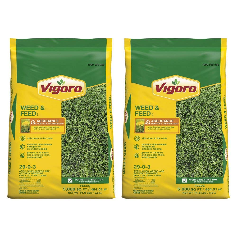 Weed and Feed 43.9 lbs. 15,000 sq. ft. Weed Killer and Lawn Fertilizer 29-0-3 NPK (2-Pack) price history on PriceWatchPro