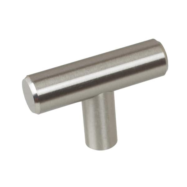 GlideRite 2-3/8 in. Thick Solid Stainless Steel Finish T-Bar Knobs