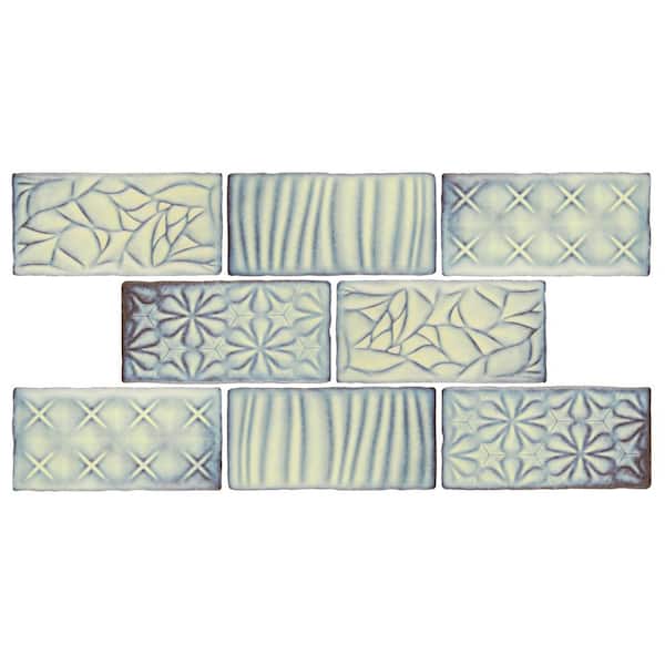 Merola Tile Antic Sensations Pergamon 3 in. x 6 in. Ceramic Wall Take Home Tile Sample
