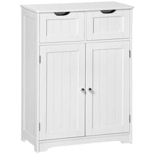 Freestanding 23.5 in. W x 11.75 in. D x 32.25 in. H White Linen Accent Cabinet