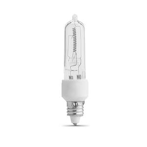 4-Pack JDE11 120V 100W Dimmable Halogen Bulb T4 Mini Candelabra Base Warm White For Chandeliers, Ceiling Fan, Table Lamps, Cabinet Lighting