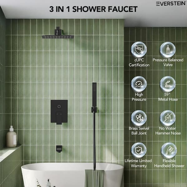 Metro Collection Pressure Balance Single-Handle 1-Spray Tub and Shower Faucet in Chrome (Valve Included)