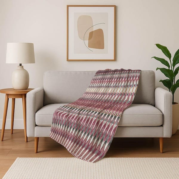 Premium Machine Washable ASB860 Mauve 50 in. x 70 in. Sherpa Throw Blanket