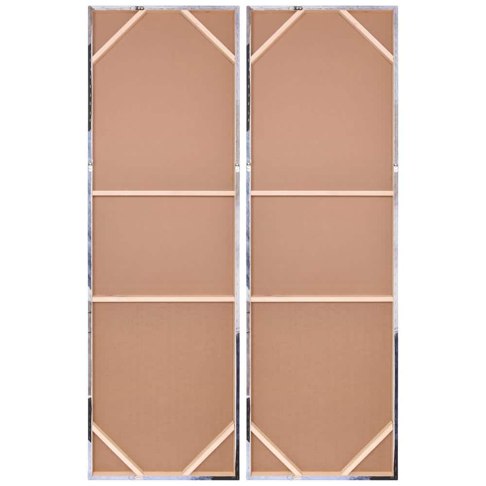 Floral Serenity Blue and Beige Abstract Canvas Wall Art Set