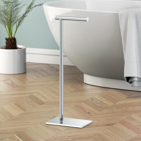 Minimalist Standing Tissue Holder in Chrome