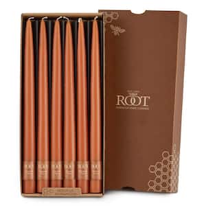 12 in. Dipped Taper Rust Dinner Candle (Box of 12)