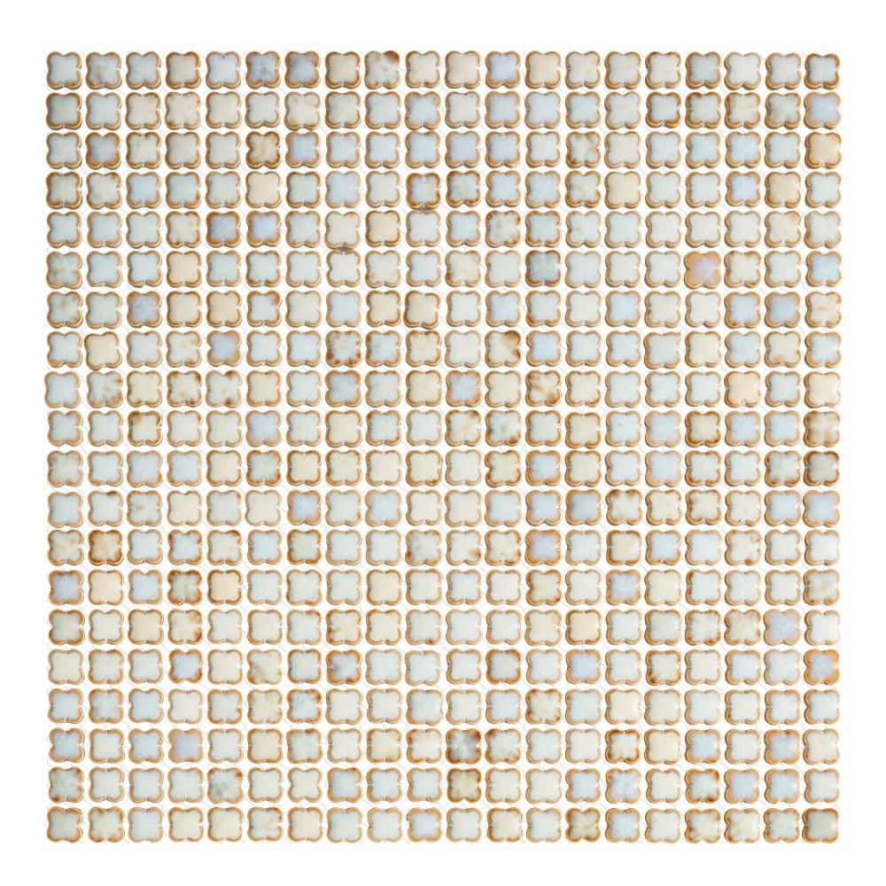 Fioretti Glossy Beige 6 in. x 6 in. Porcelain Mosaic Take Home Tile Sample price history on PriceWatchPro