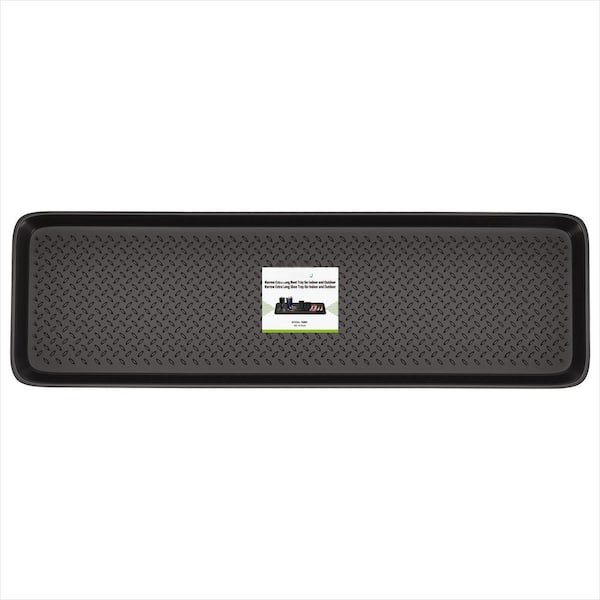 16 in. x 55 in. Rubber Extra Large Boot Tray, Long Slim Boot Mat Shoe Tray for Indoor and Outdoor Use