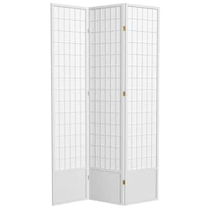 Red Lantern 7 ft. White 3-Panel Room Divider 84-DC-WHT-3P - The