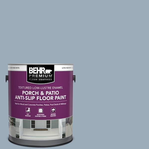 BEHR PREMIUM 1 gal. #570F-4 Blue Willow Textured Low-Lustre Enamel Interior/Exterior Porch and Patio Anti-Slip Floor Paint