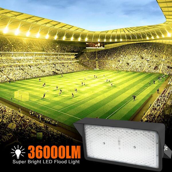 WYZM 1000 Watt Equivalent Black LED Stadium Light 4000K 110 277V