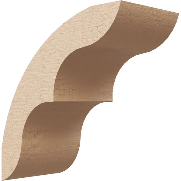 Ekena Millwork 5 in. x 10 in. x 10 in. Ozark Rough Cedar Woodgrain Timberthane Polyurethane Knee Brace, Primed