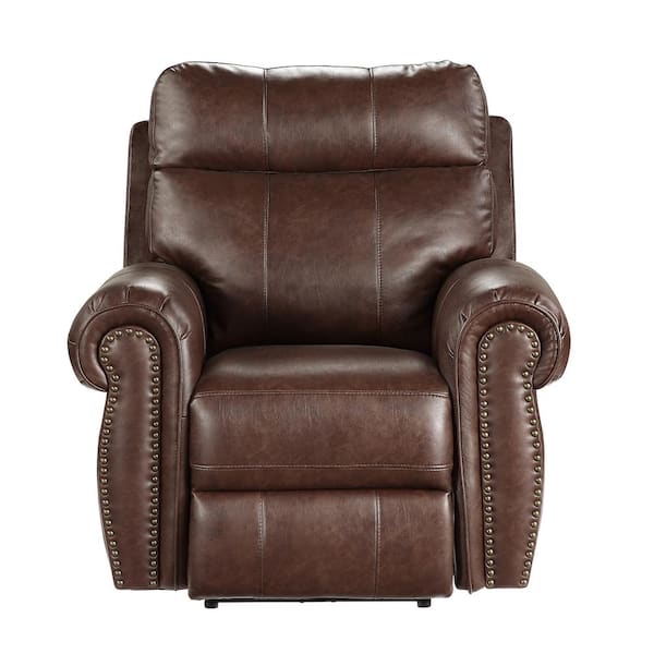 EVERGLADE HOME Stader Brown Microfiber Arm Chair