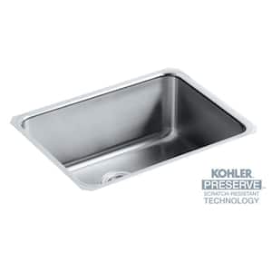 Undertone Stainless Steel 23 in. Single Bowl Undermount Kitchen Sink Kit