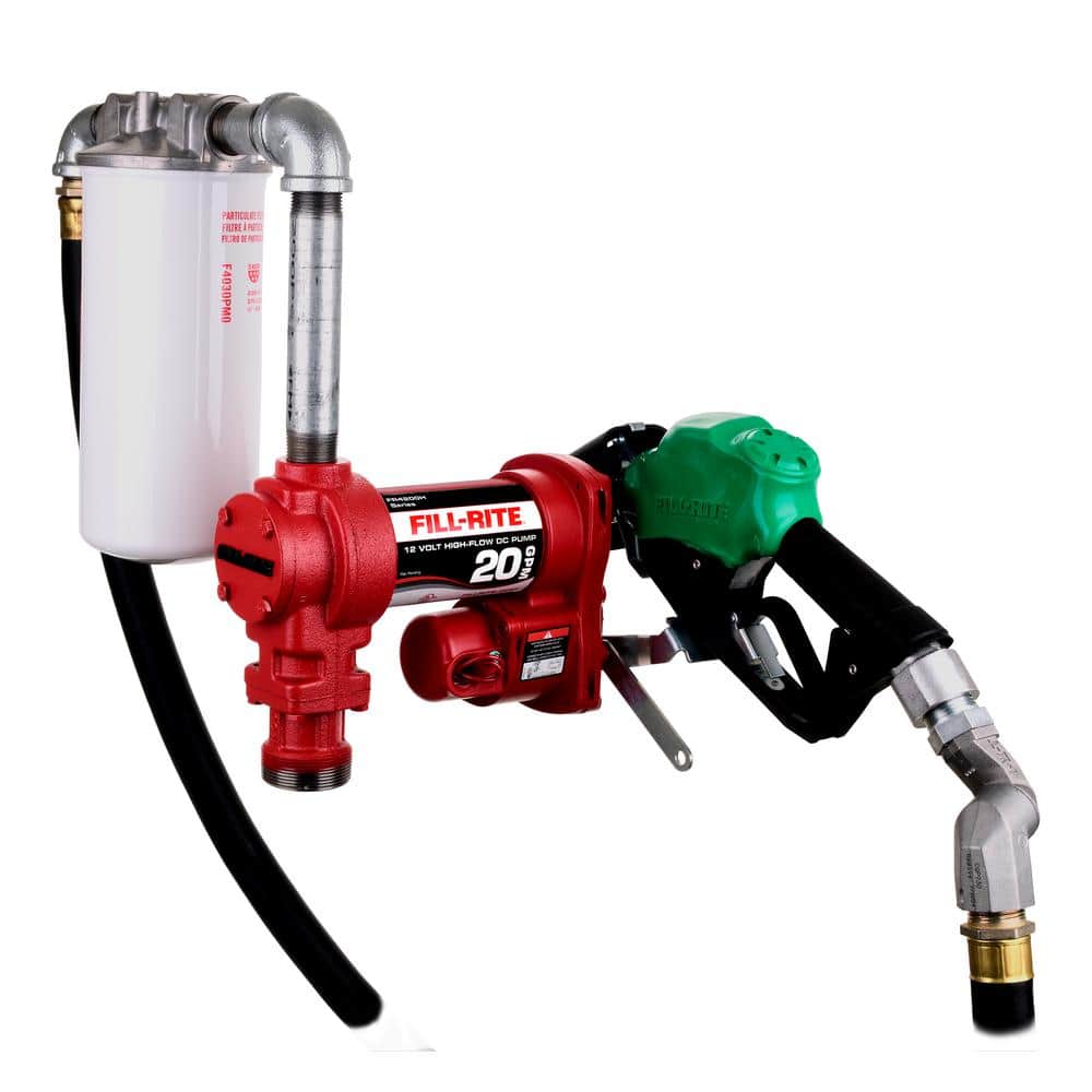 FILL-RITE 12V 20 GPM 1/4 HP Fuel Transfer Pump (Auto Nozzle Package)  FR4210HB - The Home Depot