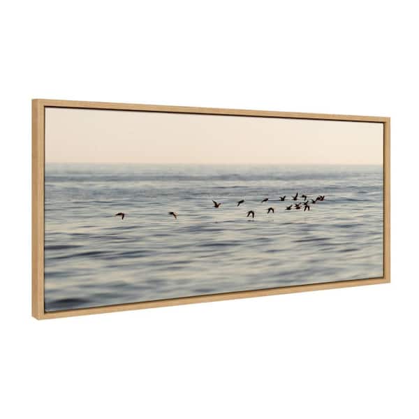 Sylvie "Birds of a Feather" by Crystal Lynn Collins Natural Framed Art Print 40 in. x 18 in.