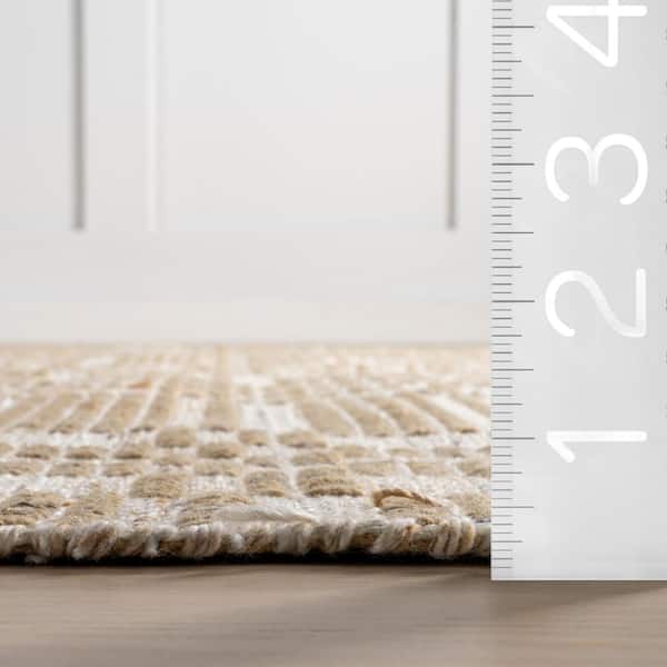 Austin Geometric Beige 3 ft. x 5 ft. Indoor/Outdoor Patio Rug