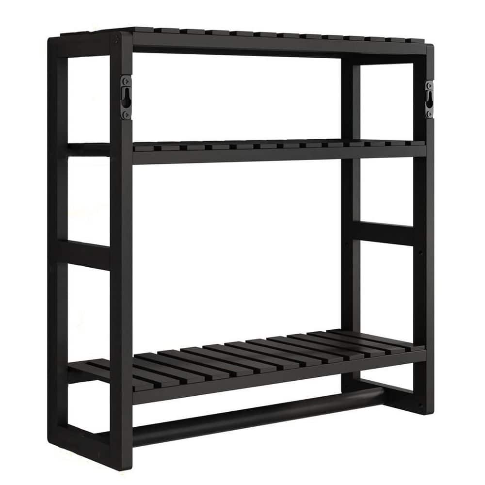 16.62 in. W x 16.94 in. H x 5.9 in. D Black Bathroom Over-the-Toilet Storage price history on PriceWatchPro
