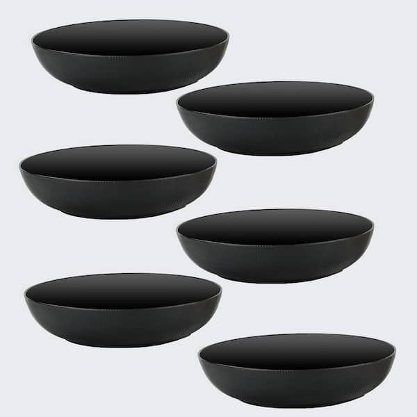 Anqtovp 10 in. 65 fl. oz. Black Black Plastic Wheat Straw Large