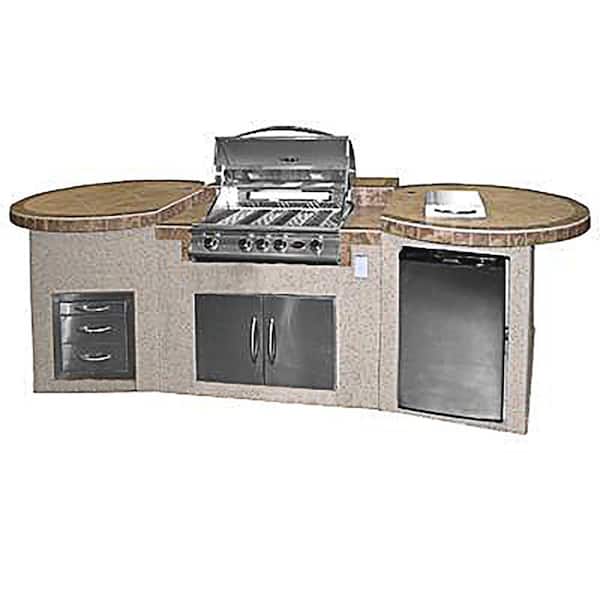 Bbq Island With 32 In Grill E3022, Home Depot Outdoor Kitchen Island
