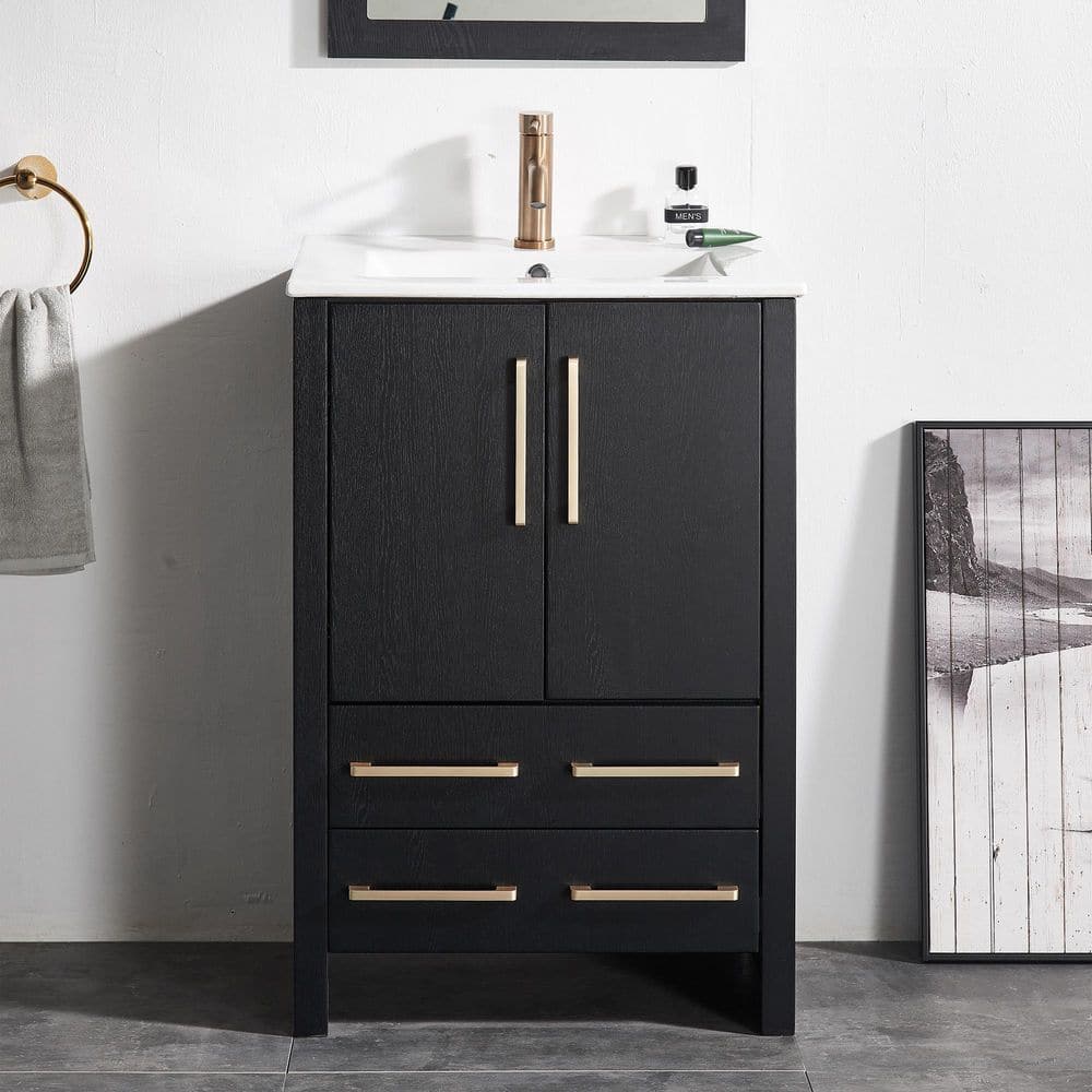 VC CUCINE 24 in. W x 18 in. D x 35 in. H Single Sink Bath