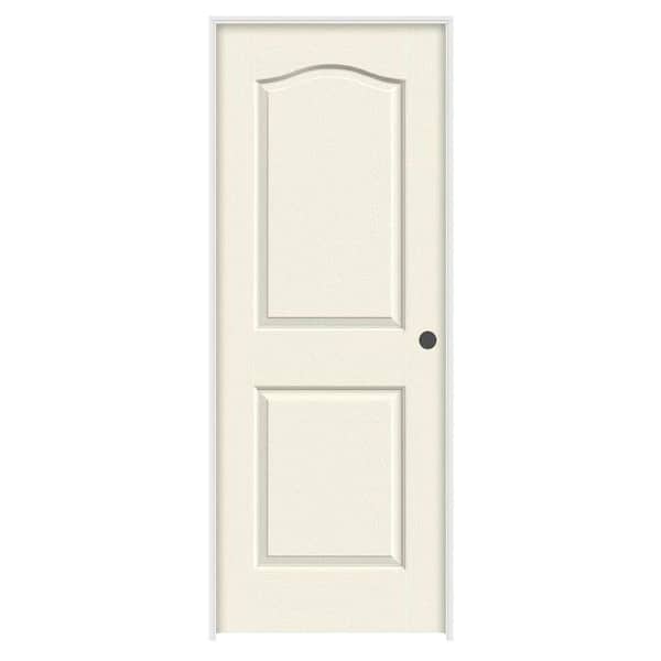 JELD-WEN 32 in. x 80 in. Princeton Vanilla Painted Left-Hand Smooth Molded Composite Single Prehung Interior Door