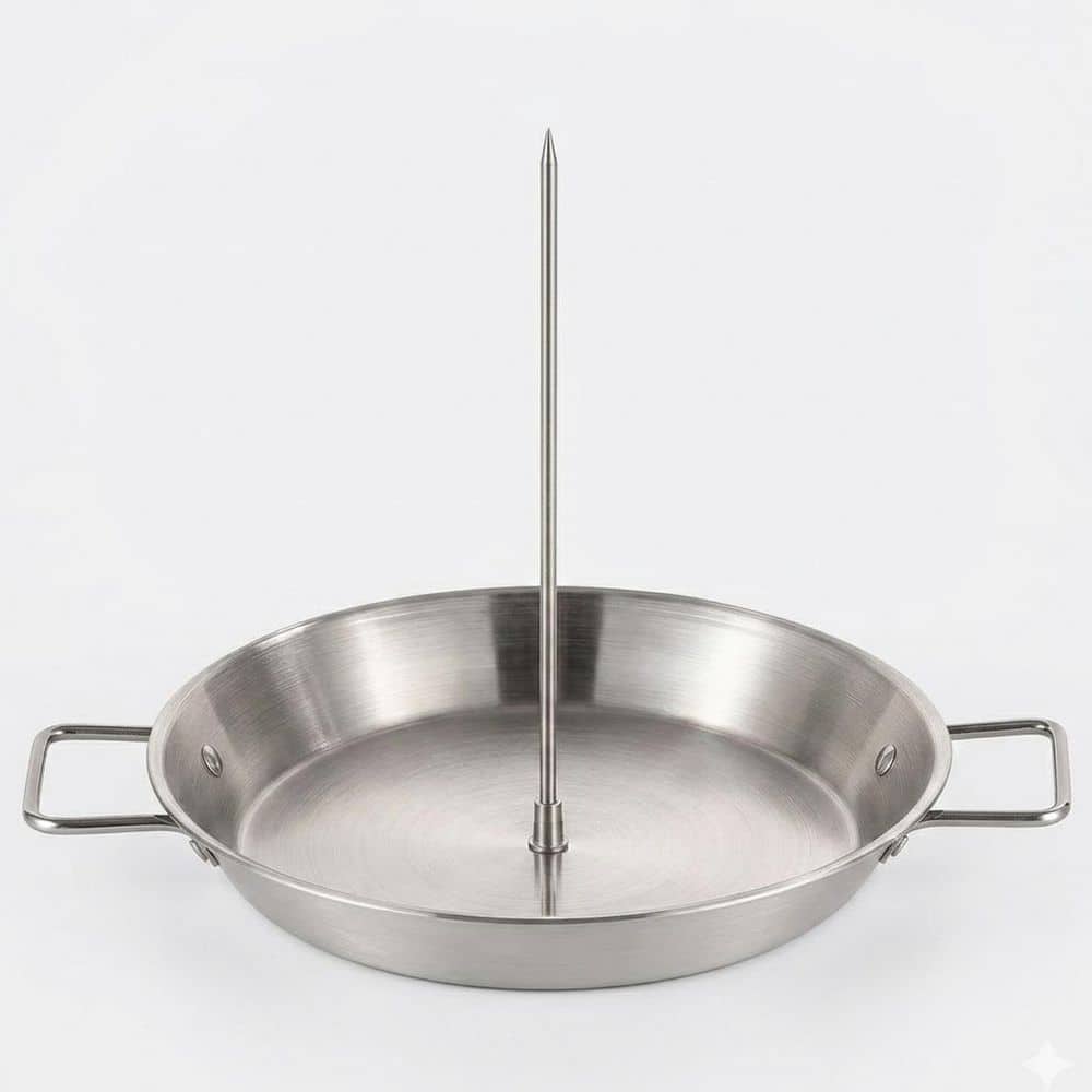 LAIFUCAM Vertical Skewer Stainless Steel with 3 Removable Spikes