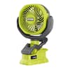 RYOBI ONE 18V Cordless 4 in. Clamp Fan Tool Only PCF02B The Home Depot