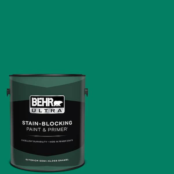 BEHR ULTRA 1 gal. #480B-6 Treasure Isle Semi-Gloss Enamel Exterior Paint & Primer