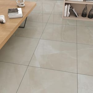 Madison Cream 24 in. x 24 in. Polished Porcelain Floor and Wall Tile (448 sq. ft./Pallet)