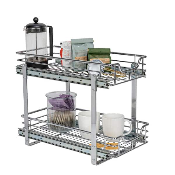 2-Tier Organizer with Pull-Out Bins 10 x 8 x 11