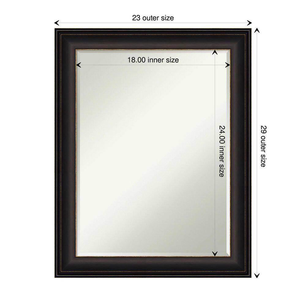 Bronze Espresso Brown Rectangular Bathroom Vanity Mirror