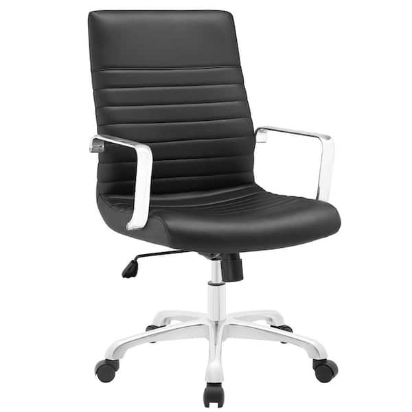 MODWAY Finesse Mid Back Memory Foam Office Chair in Black