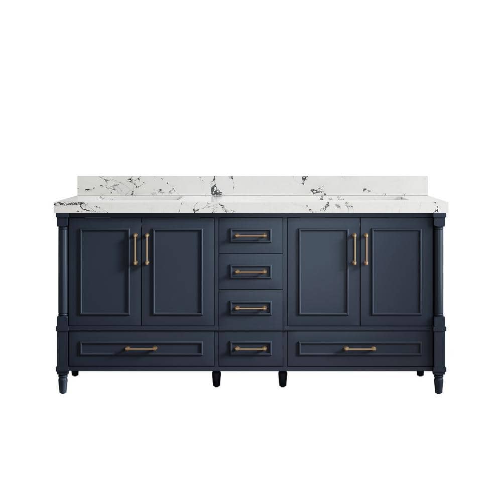 Willow Collections Hudson 72 in. W x 22 in. D x 36 in. H Double Sink