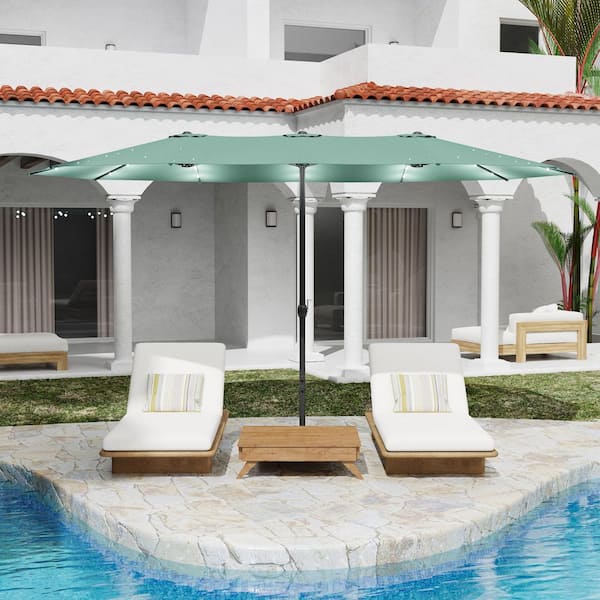 diy patio table with umbrella How to Make an Easy DIY Umbrella Stand Side Table